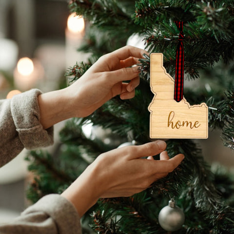 Idaho Home Script Ornament