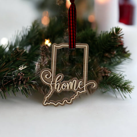 Indiana Home Double Layer Ornament