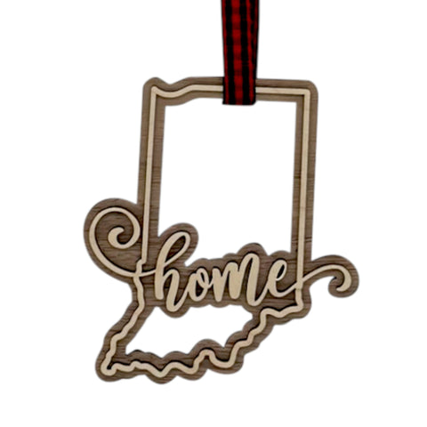 Indiana Home Double Layer Ornament