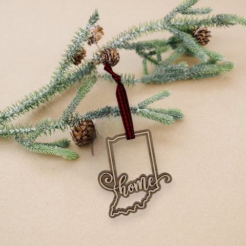 Indiana Home Double Layer Ornament