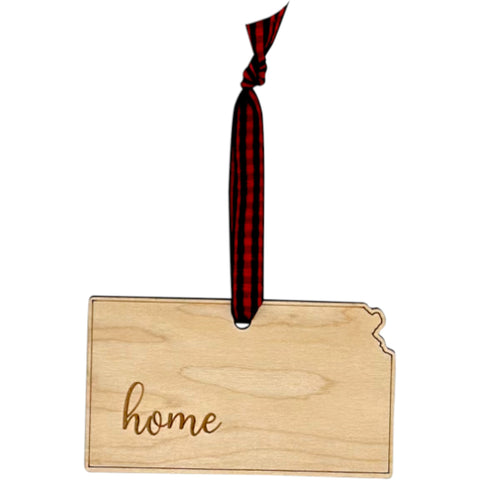 Kansas Home Script Ornament