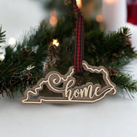 Kentucky Home Double Layer Ornament