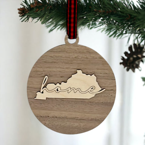 Kentucky Home Cursive Ornament