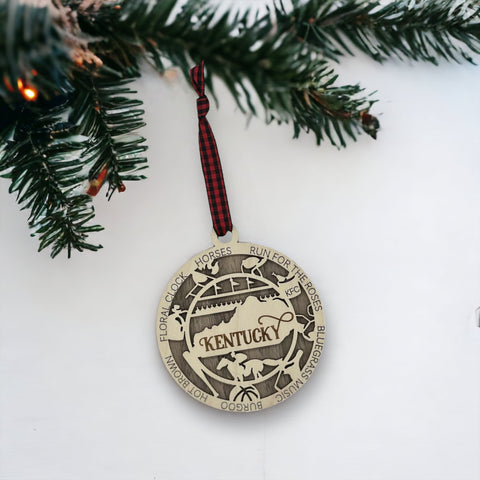 Deck the halls with Bluegrass brilliance! Introducing our Kentucky State Highlights Ornament, a festive tribute to the beauty of the Bluegrass State. From rolling hills to iconic landmarks, add a touch of Kentucky charm to your holiday decor!