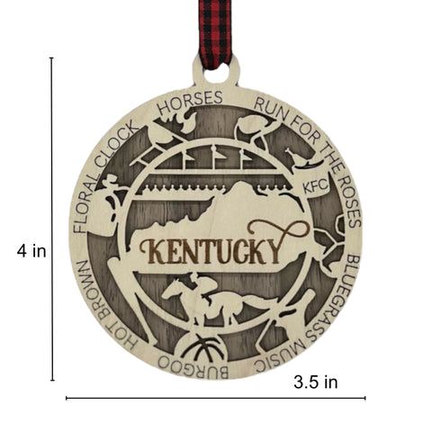 Deck the halls with Bluegrass brilliance! Introducing our Kentucky State Highlights Ornament, a festive tribute to the beauty of the Bluegrass State. From rolling hills to iconic landmarks, add a touch of Kentucky charm to your holiday decor!