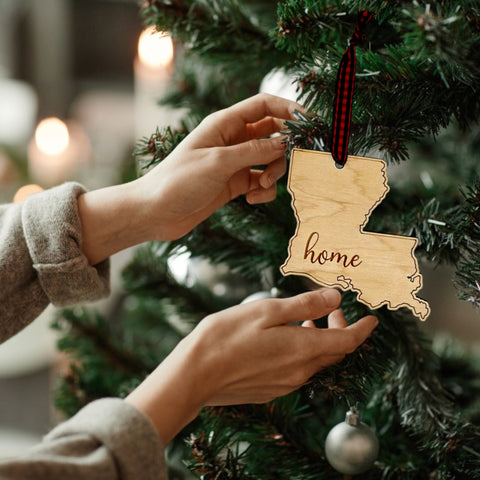 Louisiana Home Script Ornament