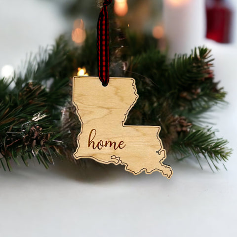 Louisiana Home Script Ornament