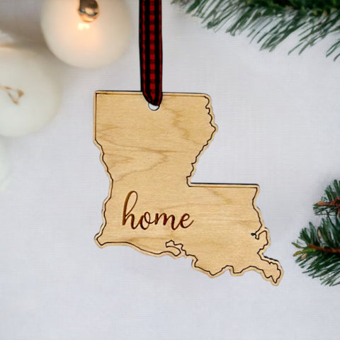Louisiana Home Script Ornament