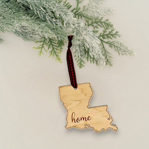 Louisiana Home Script Ornament
