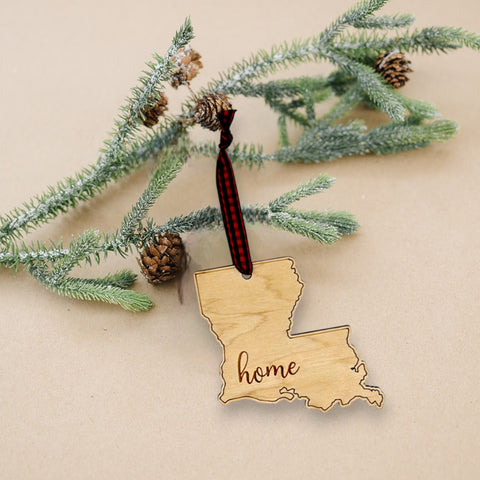 Louisiana Home Script Ornament