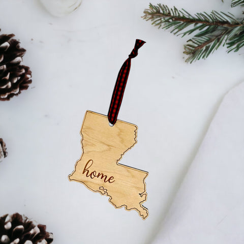 Louisiana Home Script Ornament