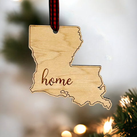 Louisiana Home Script Ornament