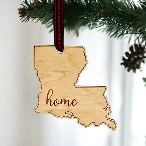 Louisiana Home Script Ornament