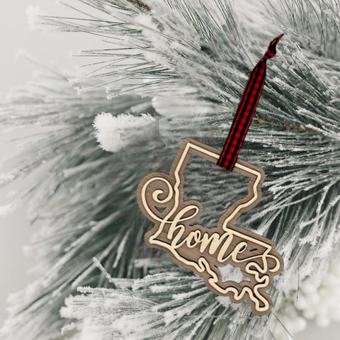 Louisiana Home Double Layer Ornament