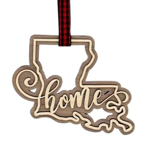 Louisiana Home Double Layer Ornament