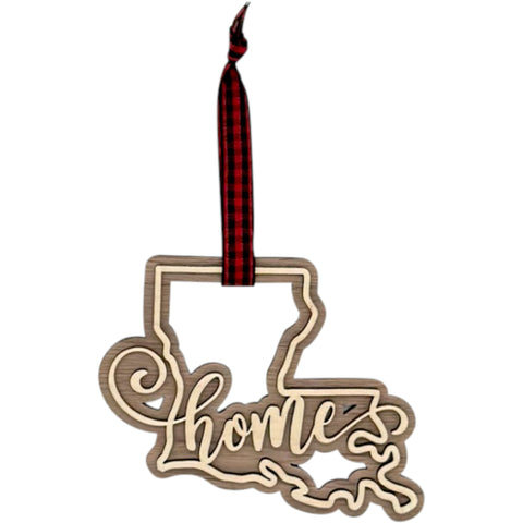 Louisiana Home Double Layer Ornament