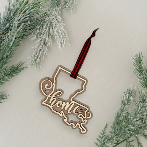 Louisiana Home Double Layer Ornament