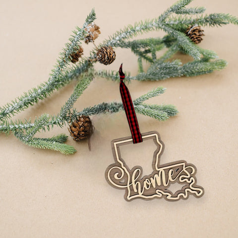Louisiana Home Double Layer Ornament