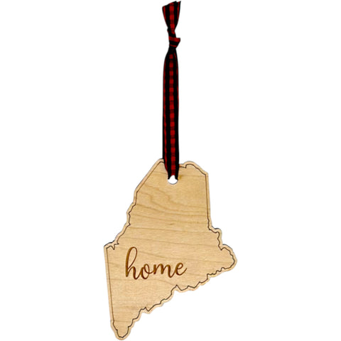 Maine Home Script Ornament