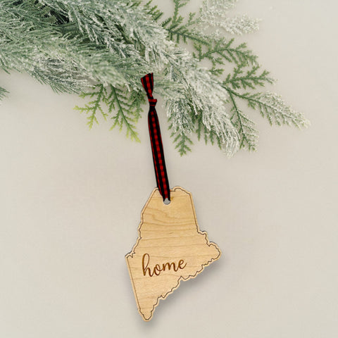 Maine Home Script Ornament
