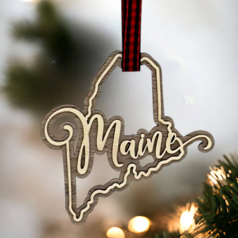 Maine Double Layer Ornament