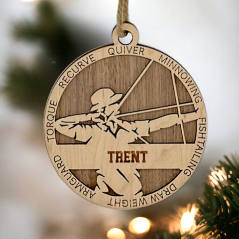 Aim for the holiday spirit with our Personalized Male Archer Ornament! Tailored for archery enthusiasts, this custom keepsake adds a personal touch to your tree. Celebrate the precision and strength of your archer with this spirited ornament. Customize now for a striking touch in holiday decor – order your Personalized Male Archer Ornament today!