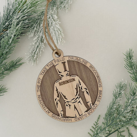 Strike up the holiday cheer with our Personalized Male Marching Band Ornament! Tailored for music enthusiasts, this custom keepsake adds a personal touch to your tree. Celebrate the musician in your life with this spirited ornament. Customize now for a harmonious note in holiday decor – order your Personalized Male Marching Band Ornament today!