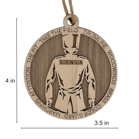 Strike up the holiday cheer with our Personalized Male Marching Band Ornament! Tailored for music enthusiasts, this custom keepsake adds a personal touch to your tree. Celebrate the musician in your life with this spirited ornament. Customize now for a harmonious note in holiday decor – order your Personalized Male Marching Band Ornament today!