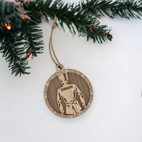 Strike up the holiday cheer with our Personalized Male Marching Band Ornament! Tailored for music enthusiasts, this custom keepsake adds a personal touch to your tree. Celebrate the musician in your life with this spirited ornament. Customize now for a harmonious note in holiday decor – order your Personalized Male Marching Band Ornament today!
