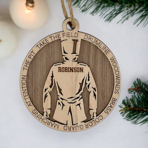 Strike up the holiday cheer with our Personalized Male Marching Band Ornament! Tailored for music enthusiasts, this custom keepsake adds a personal touch to your tree. Celebrate the musician in your life with this spirited ornament. Customize now for a harmonious note in holiday decor – order your Personalized Male Marching Band Ornament today!