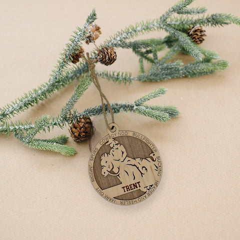Saddle up for holiday spirit with our Personalized Male Rodeo Ornament! Crafted for rodeo enthusiasts, this custom keepsake adds a personal touch to your tree. Celebrate the cowboy in your life with this spirited ornament. Customize now for a rodeo-ready touch in holiday decor – order your Personalized Male Rodeo Ornament today!