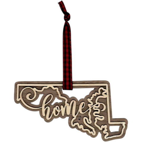 Maryland Home Double Layer Ornament