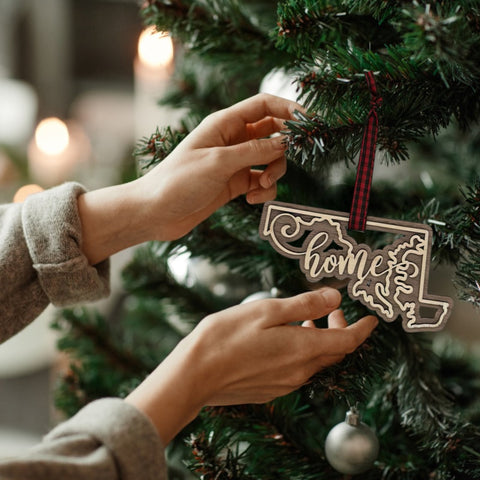 Maryland Home Double Layer Ornament