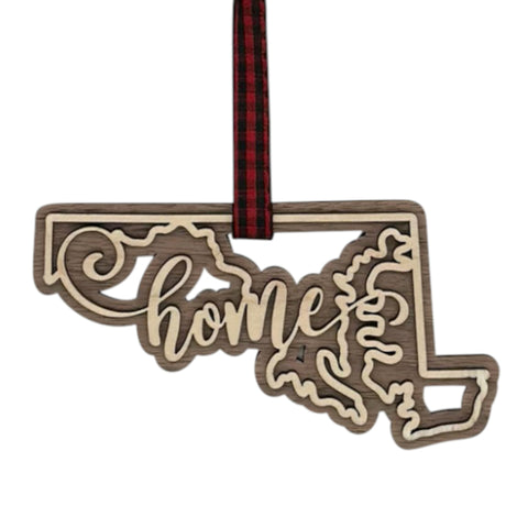 Maryland Home Double Layer Ornament