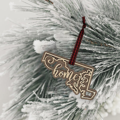 Maryland Home Double Layer Ornament