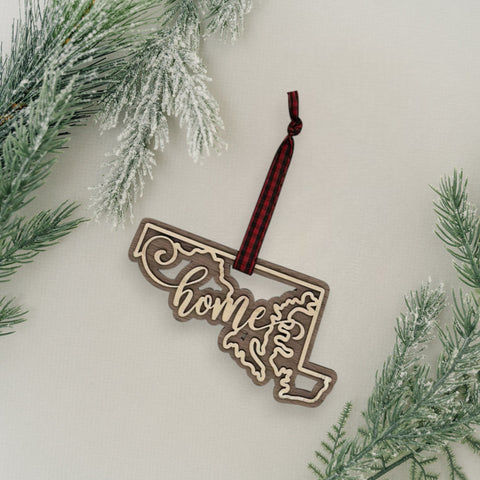 Maryland Home Double Layer Ornament