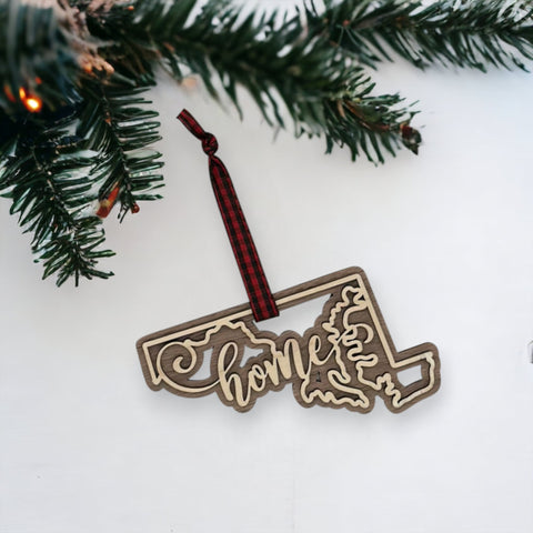 Maryland Home Double Layer Ornament