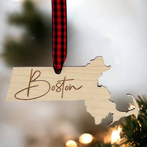 Massachusetts City Ornament