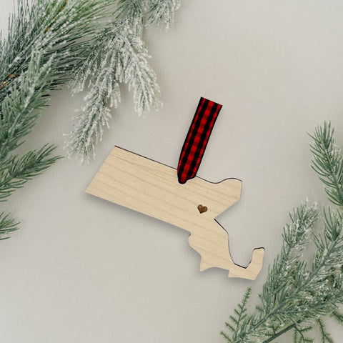 Massachusetts Custom Home Town Ornament