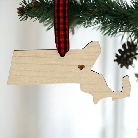 Massachusetts Custom Home Town Ornament