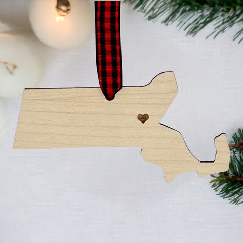 Massachusetts Custom Home Town Ornament