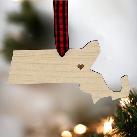 Massachusetts Custom Home Town Ornament