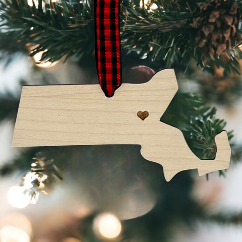 Massachusetts Custom Home Town Ornament