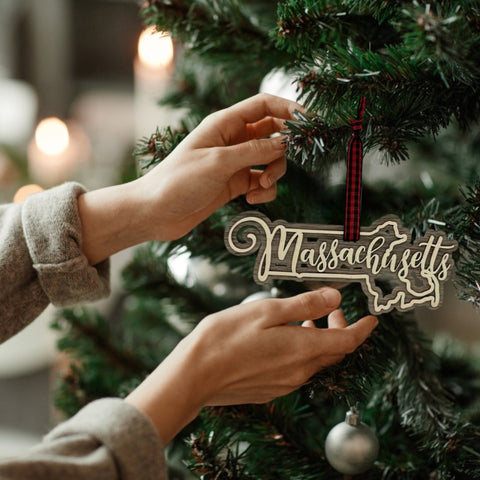 Massachusetts Double Layer Ornament