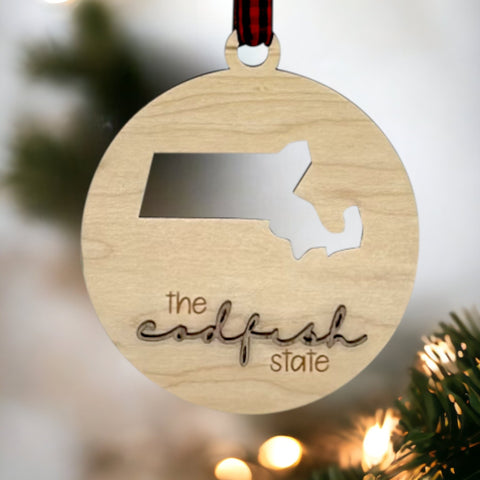 Massachusetts Nickname Ornament
