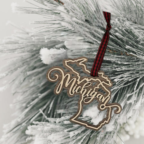 Michigan Double Layer Ornament