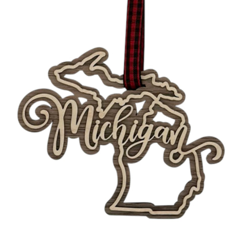 Michigan Double Layer Ornament