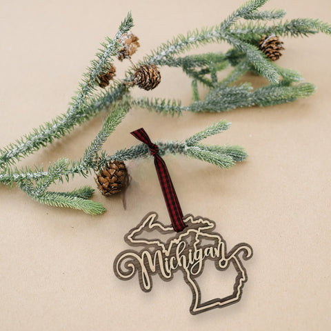 Michigan Double Layer Ornament