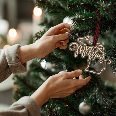 Michigan Double Layer Ornament