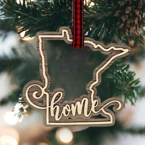 Minnesota Home Double Layer Ornament